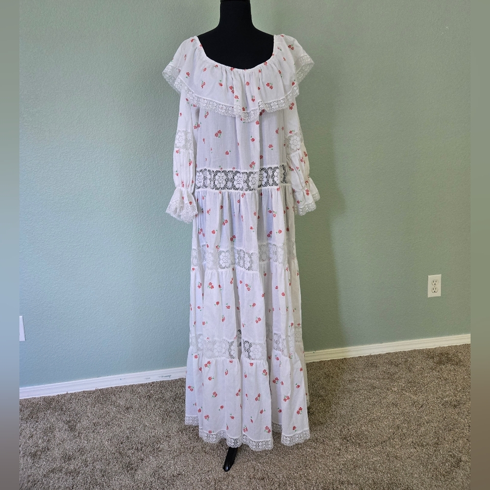 1970s David Brown Prairie Maxi Dress